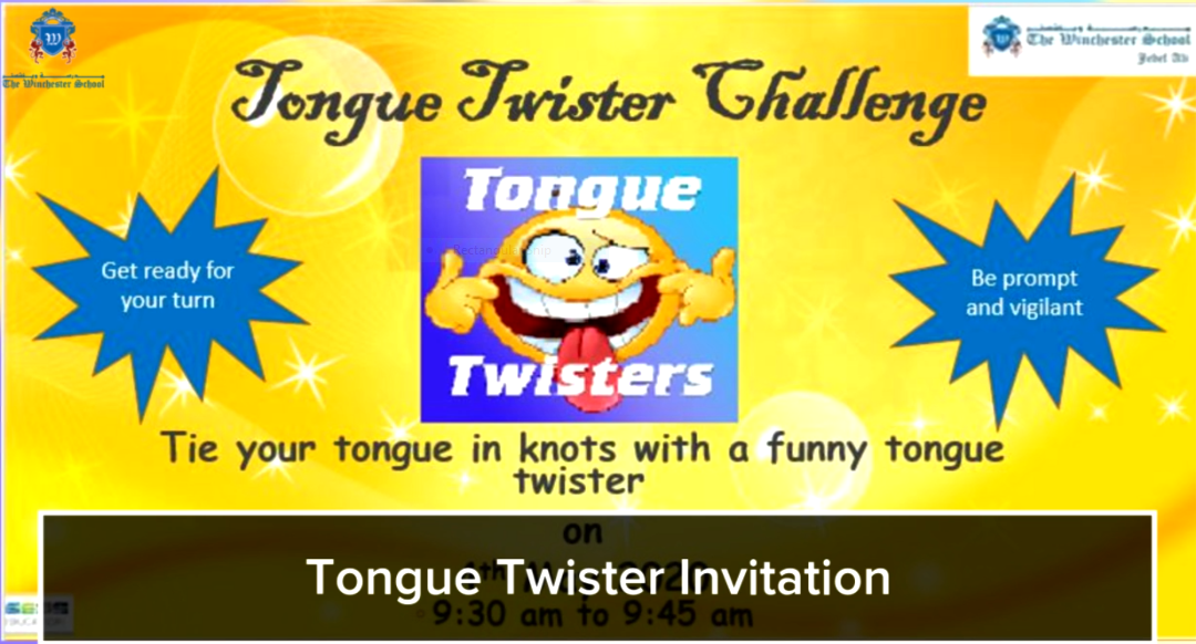 Year 3 Glimpses Of Tongue Twister Challenge